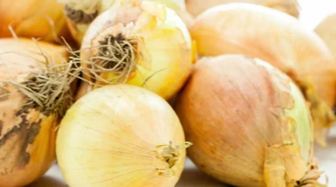 Raw Onion Stock Footage 40096879