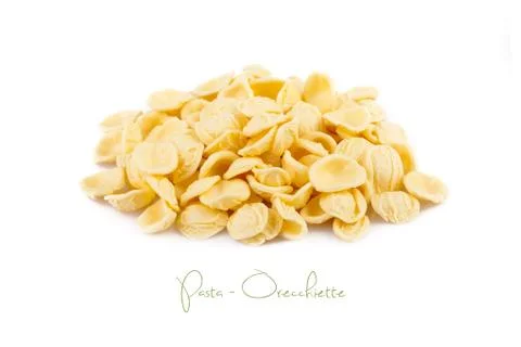 Raw orecchiette pasta Ilustración de archivo