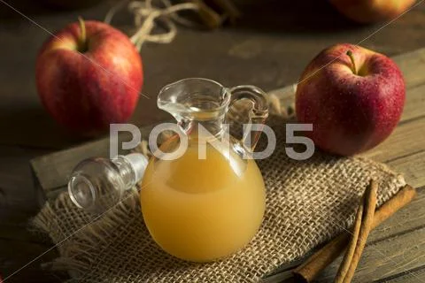 Raw Organic Apple Cider Vinegar Stock Photos