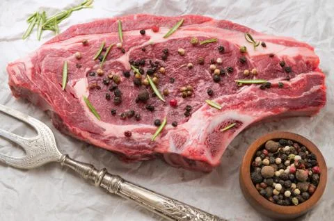 Raw organic beef Stock Photos