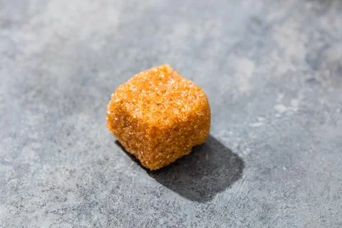 Raw Organic Cane Sugar Cube Fotos Stock