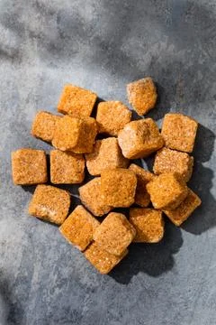 Raw Organic Cane Sugar Cube Stock Photos