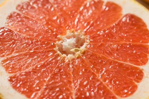 Raw Organic Ruby Red Grapefruit Foto stock