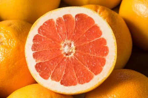 Raw Organic Ruby Red Grapefruit Stock Photos