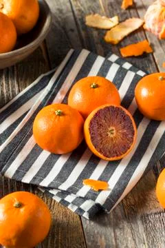 Raw Organic Ruby Tango Blood Orange Clementines Stock Photos