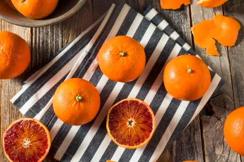 Raw Organic Ruby Tango Blood Orange Clementines Stockfoto's