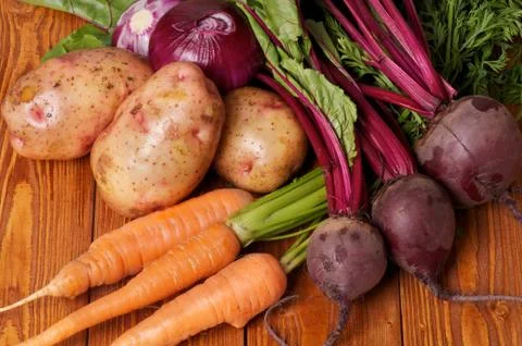 Raw Organic Vegetables Stock Photos