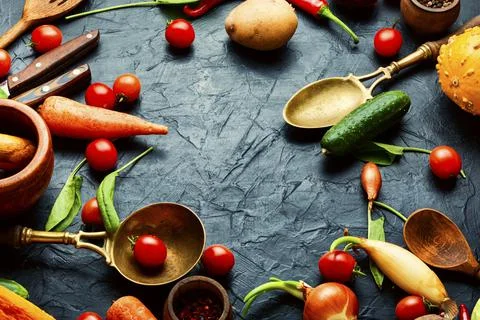 Raw organic vegetables Stock Photos