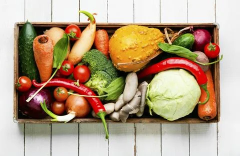 Raw organic vegetables Stock Photos