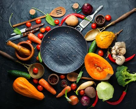 Raw organic vegetables Stock Photos