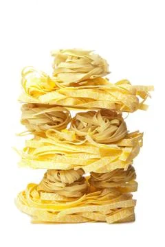 Raw pasta  isolated Stock Photos