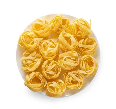 Raw pasta nest Stock Photos