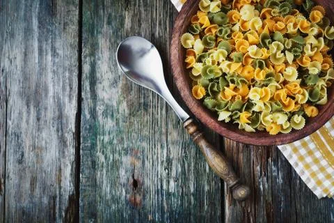 Raw pasta Stock Photos