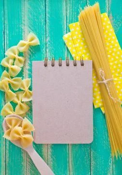 Raw pasta Stock Photos