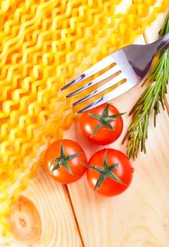 Raw pasta Foto stock