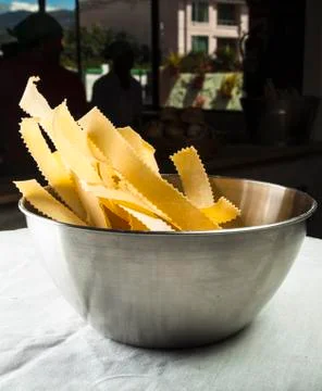 Raw pasta Stock Photos
