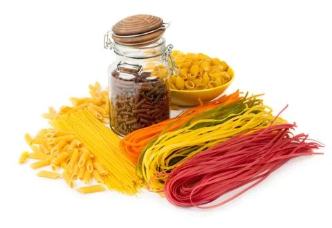 Raw pasta Stock Photos