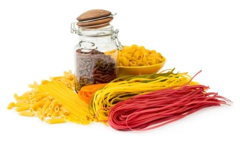 Raw pasta Stock Photos
