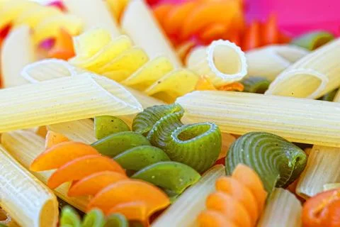 Raw pasta Stock Photos