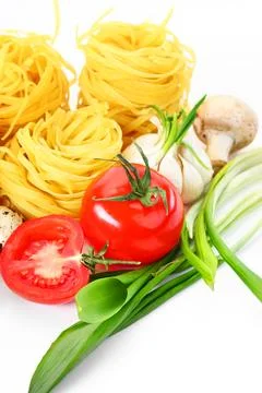 Raw pasta Stock Photos