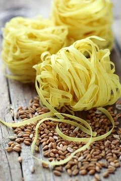 Raw pasta Stock Photos