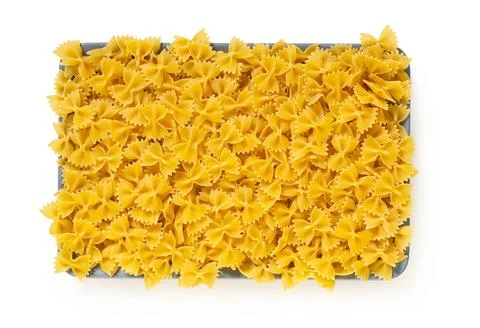 Raw pasta top view Stock Photos