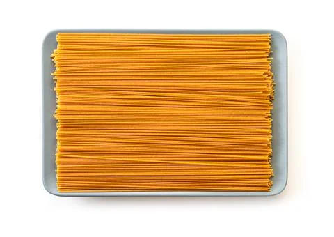 Raw pasta top view Stock Photos