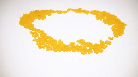 Raw pasta on white background. 1 Video stock 98154551