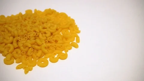 Raw pasta on white background. 3 Stock Footage 98154518