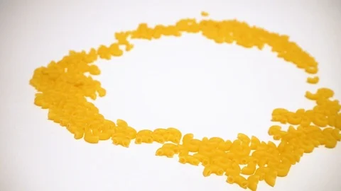 Raw pasta on white background. 4 Stock Footage 98154517