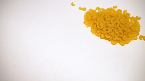 Raw pasta on white background. 6 Stock Footage 98154479