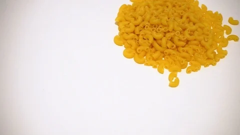 Raw pasta on white background. 9 Stock Footage 98154466