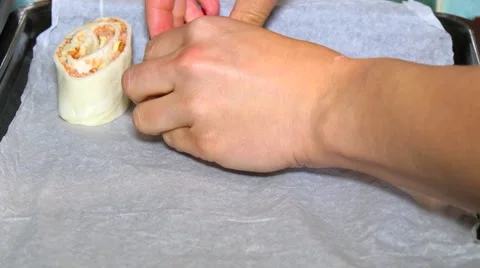 Raw pastry in action Stock Footage 51224341