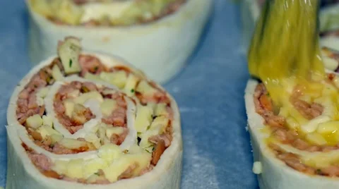 Raw pastry prepared Stock Footage 51224294