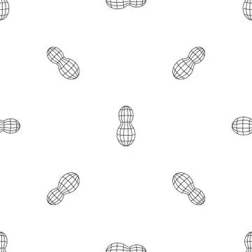 Raw peanut pattern seamless vector Stock Illustration