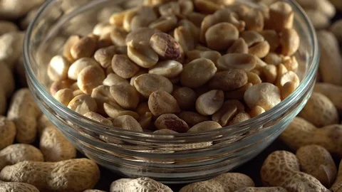 Raw Peanuts in a Bowl. Stock Footage 70224270