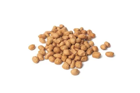 Raw peanuts on white background Stock Photos