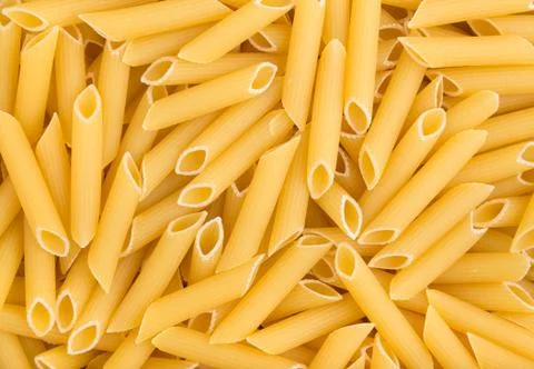 Raw Penne Pasta Stock Photos