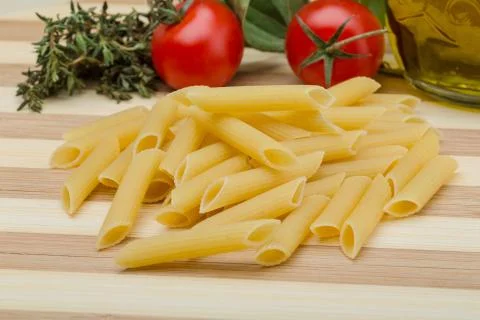 Raw penne Stock Photos