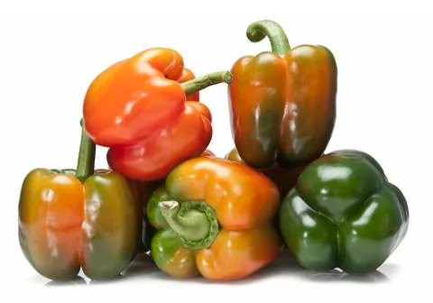 Raw peppers. Stock Photos