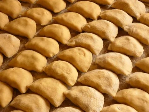 Raw Pierogi Stock Photos