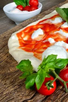 Raw pizzas Stock Photos