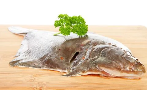 Raw plaice fish Foto stock
