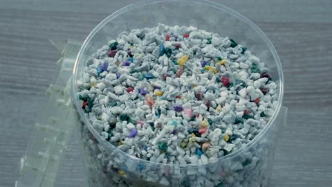 Raw polypropylene granules for plastic industry. Stock Footage 233384501