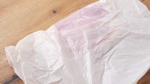 Raw Pork Chops on Butcher Paper. Stock Footage 255746260