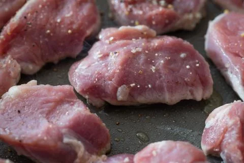 Raw pork filet Stock Photos