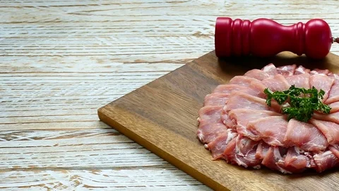 Raw pork meat Video stock 82711053
