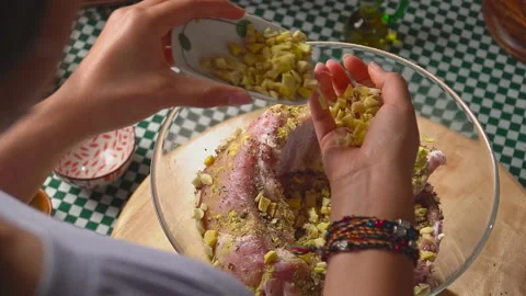 Raw pork meat Stock Footage 191246965