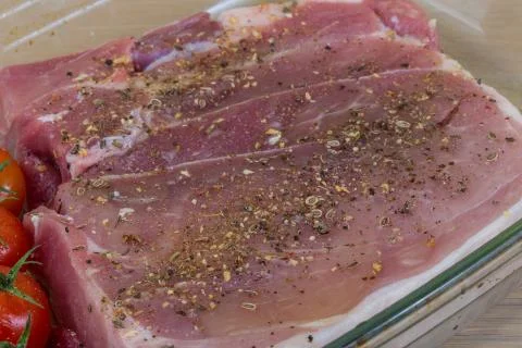 Raw pork meat Stock Photos