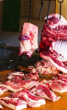 Raw pork Stock Photos